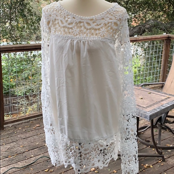 Tops - ⭐️SALE⭐️ 🎉HP🎉Gorgeous White Lace Blouse NWOT